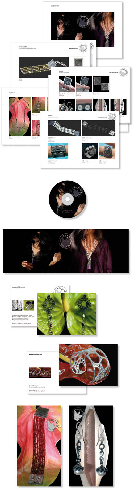 Agnes Schubert Grafik Design Engel Bijoux Folder CD Karten