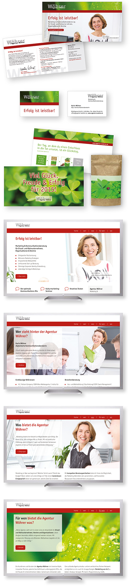 Agnes Schubert Grafik Design Agentur Karin Wöhrer Postkarten Website