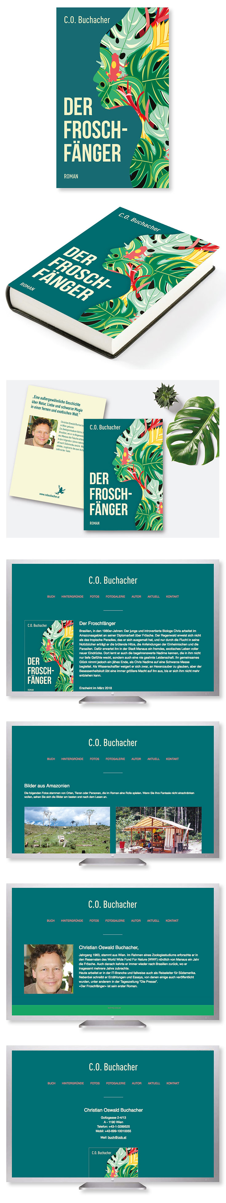 Agnes Schubert Grafik Design Der Froschfänger Buch Cover Postkarte Website